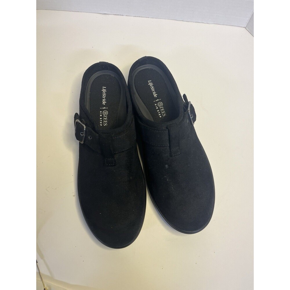 Lifestride Bzees Black Mules Comfort Clogs Women’s Size 10 Shoes Excellent